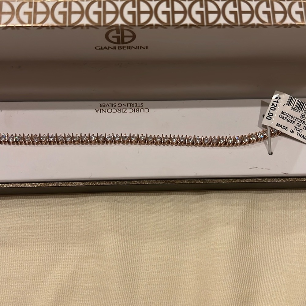 Rose gold tennis bracelet